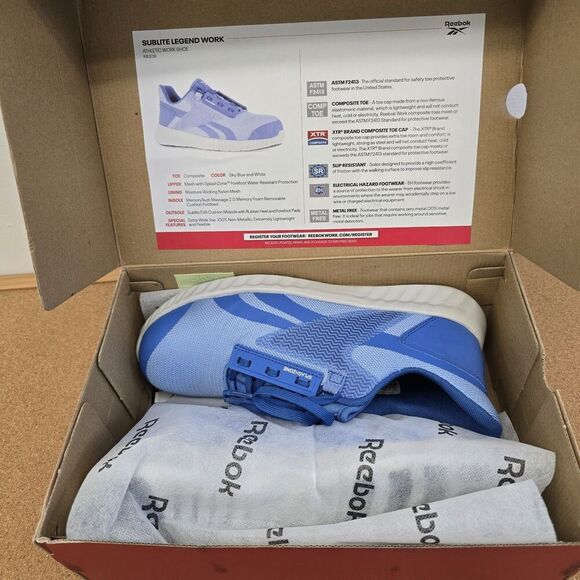 Reebok Work Sublite Legend Women's 11 Composite Safety Toe Shoes Light Blue (S4) - Picture 3 of 10